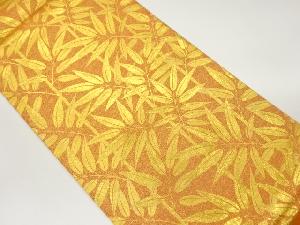 竹に笹模様織出し袋帯